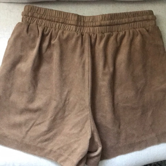 Faux Suede Drawstring Shorts - Picture 3 of 4